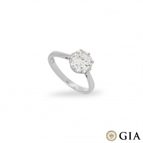 Platinum Old European Cut Diamond Ring 1.72ct E/VS1